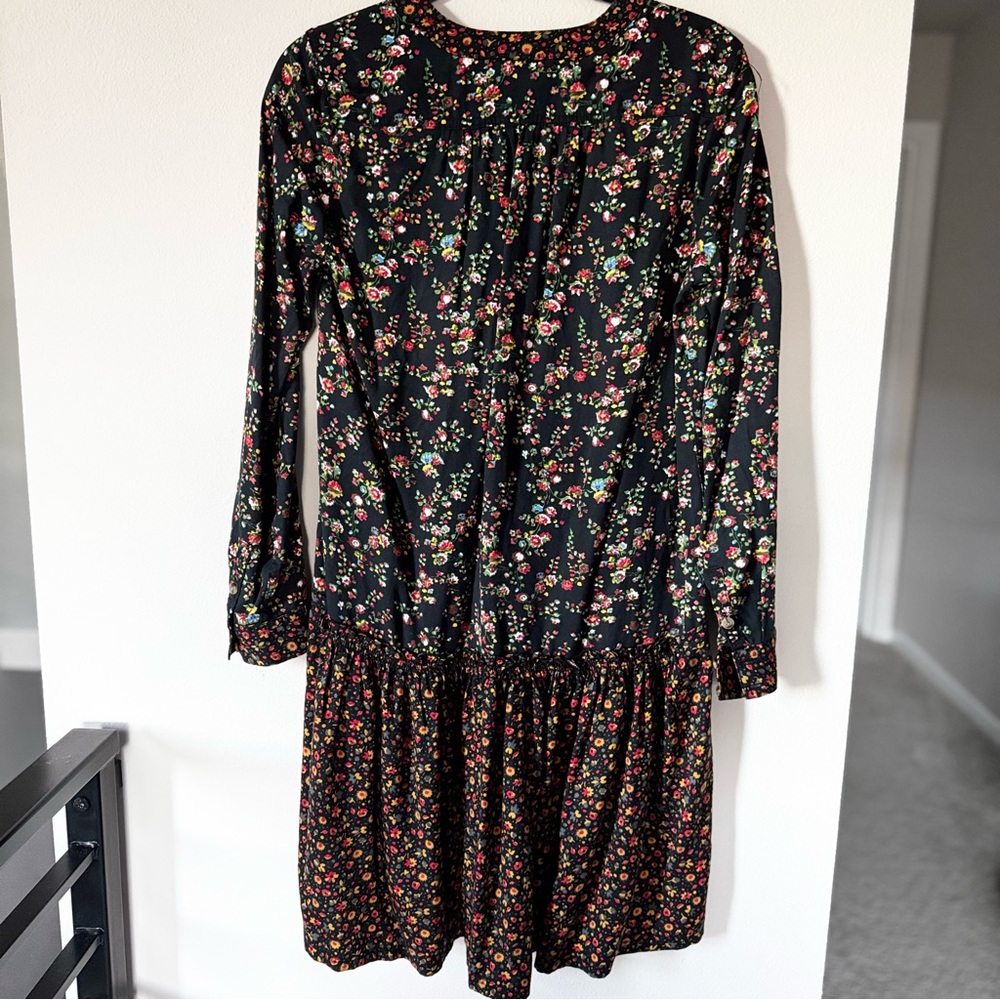 Anthropologie Maeve Floral black Tunic Dress 0 - Picture 5 of 15